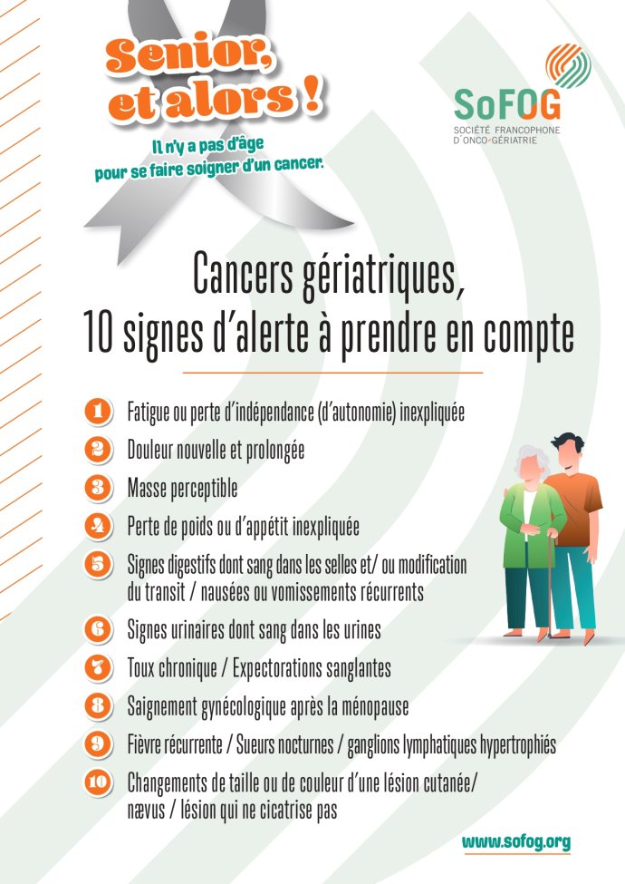 10 signes cancers gériatriques